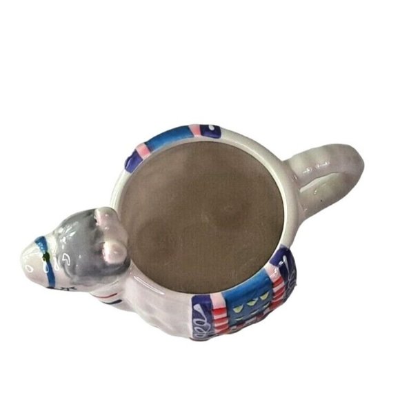 Llama Figurine Coffee Mug Cup Ceramic Large Decorative White Colorful Design 5" - Picture 13 of 14